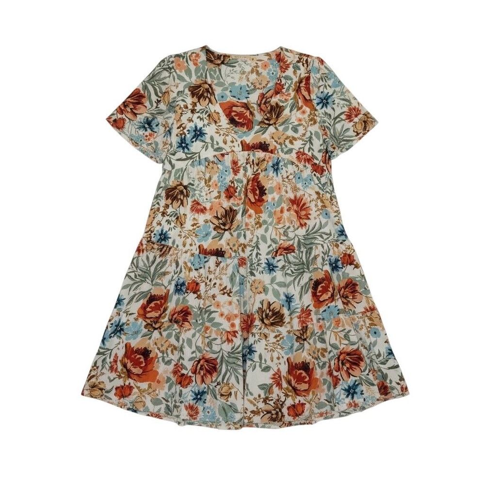 Iris Maxi Tiered Dress Boho Australian Twirl V Neck Floral 10